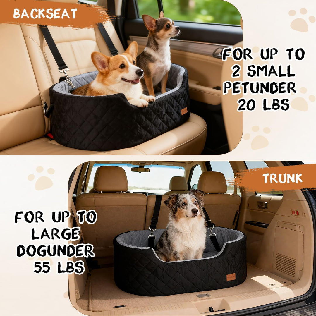 Hunde Autositz für grosse/mittlere Hunde, Pet Booster Sitz für Autos, SUVs und Lastwagen, Reisehunde