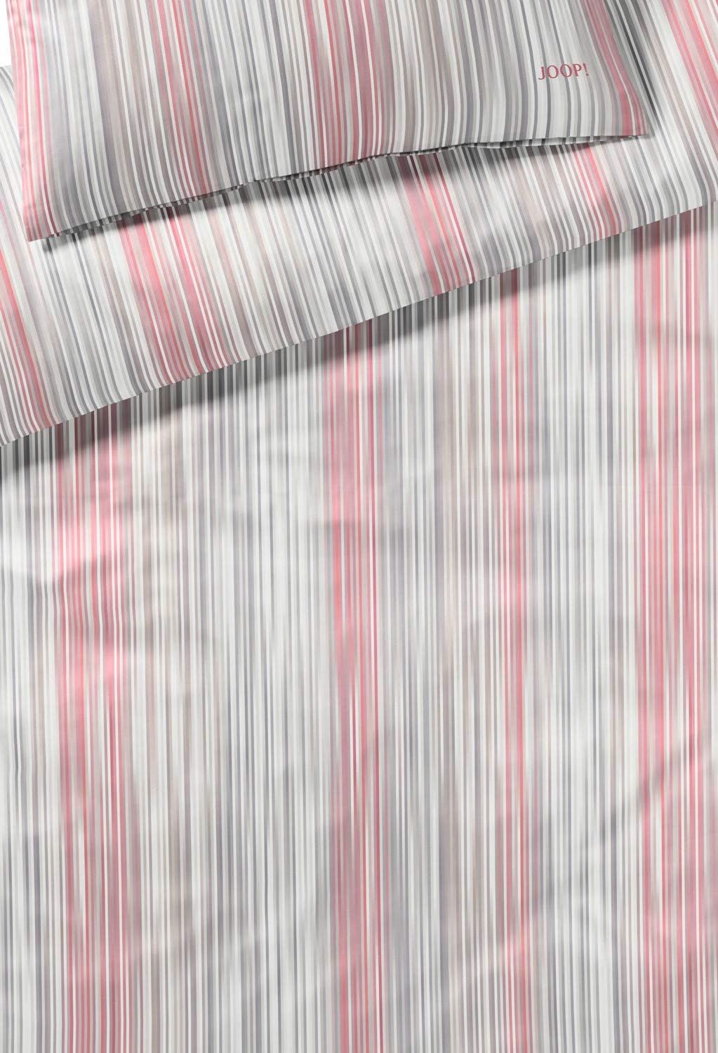 Joop! Bettwäsche Pinstripe Coral 1 Bettbezug 200 x 200 cm + 2 Kissenbezüge 80 x 80 cm, 1 Bettbezug 2