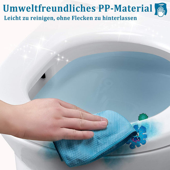 WC Sitz Absenkautomatik Toilettendeckel mit Absenkautomatik，Softclose aus Duroplast und Edelstahl To