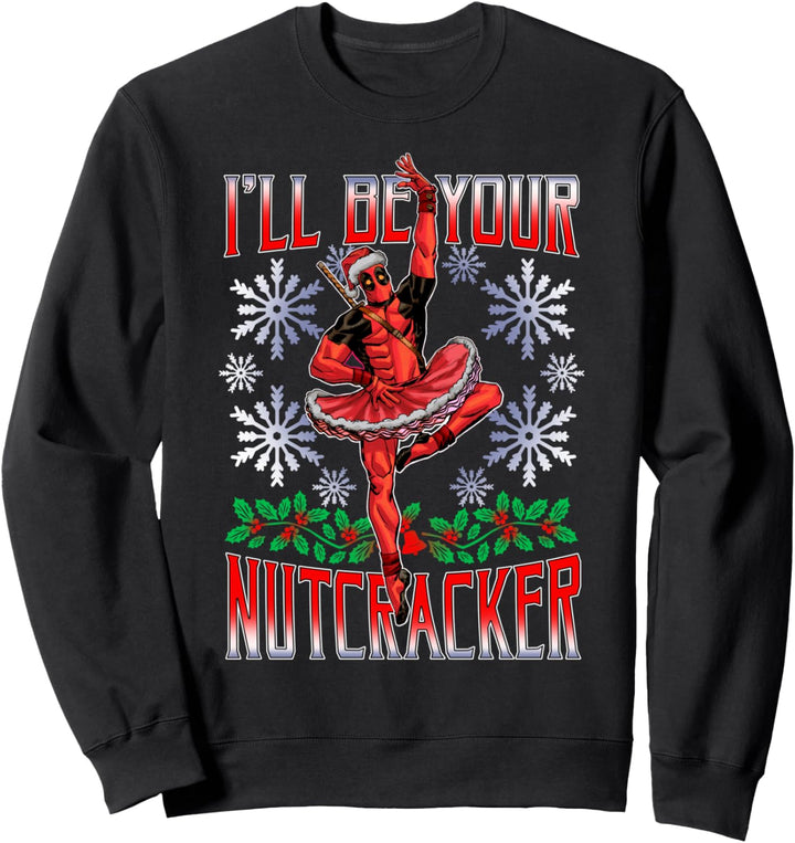 Marvel Deadpool Weihnachten I'll Be Your Nutcracker Sweatshirt