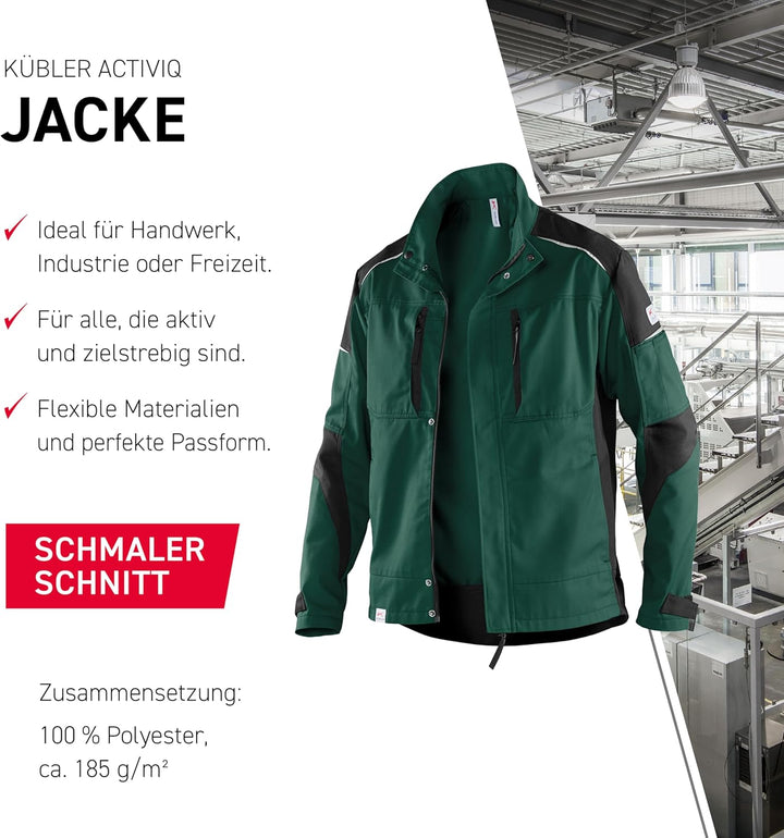 KÜBLER Workwear KÜBLER ACTIVIQ Arbeitsjacke moosgrün/schwarz moosgrün/schwarz 4XL, moosgrün/schwarz