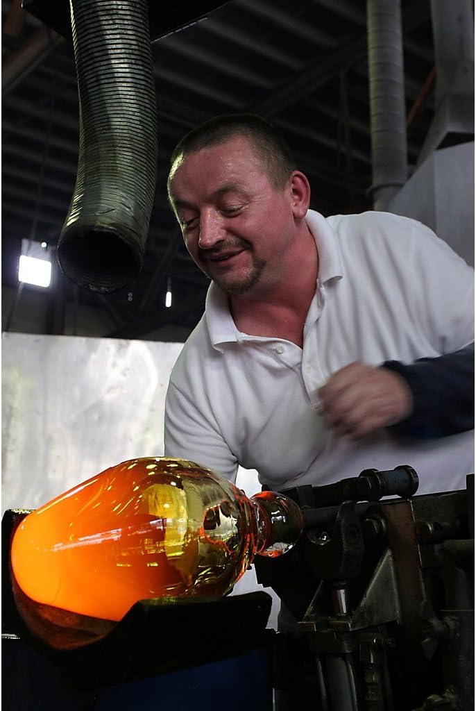 CRISTALICA Blumenvase Bouquet Vase Glas Vase Goa Schwarz Gelb Rot 37 cm Tischvase Tischdeko Hochzeit