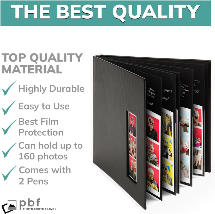 Photo Booth Frames – Schwarzer Einband, Fotoautomaten, Hochzeitsandenken, Gästebuch, Album, DIY-Bild