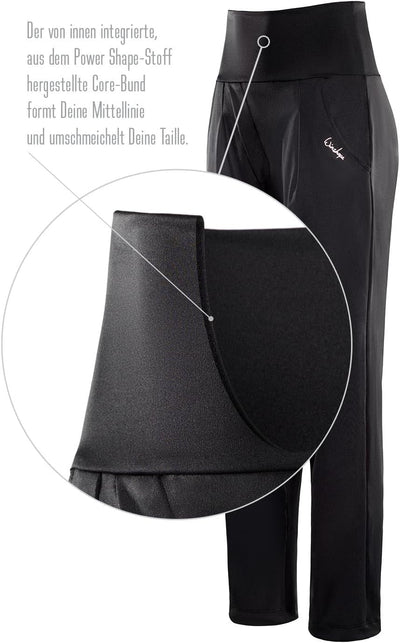 WINSHAPE Damen Lässige Hose Elegante Functional High Waist 7/8-baggy Pants Hp303 mit Core-Bund XL Sc