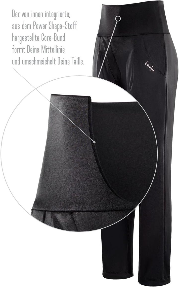 WINSHAPE Damen Lässige Hose Elegante Functional High Waist 7/8-baggy Pants Hp303 mit Core-Bund, XXS