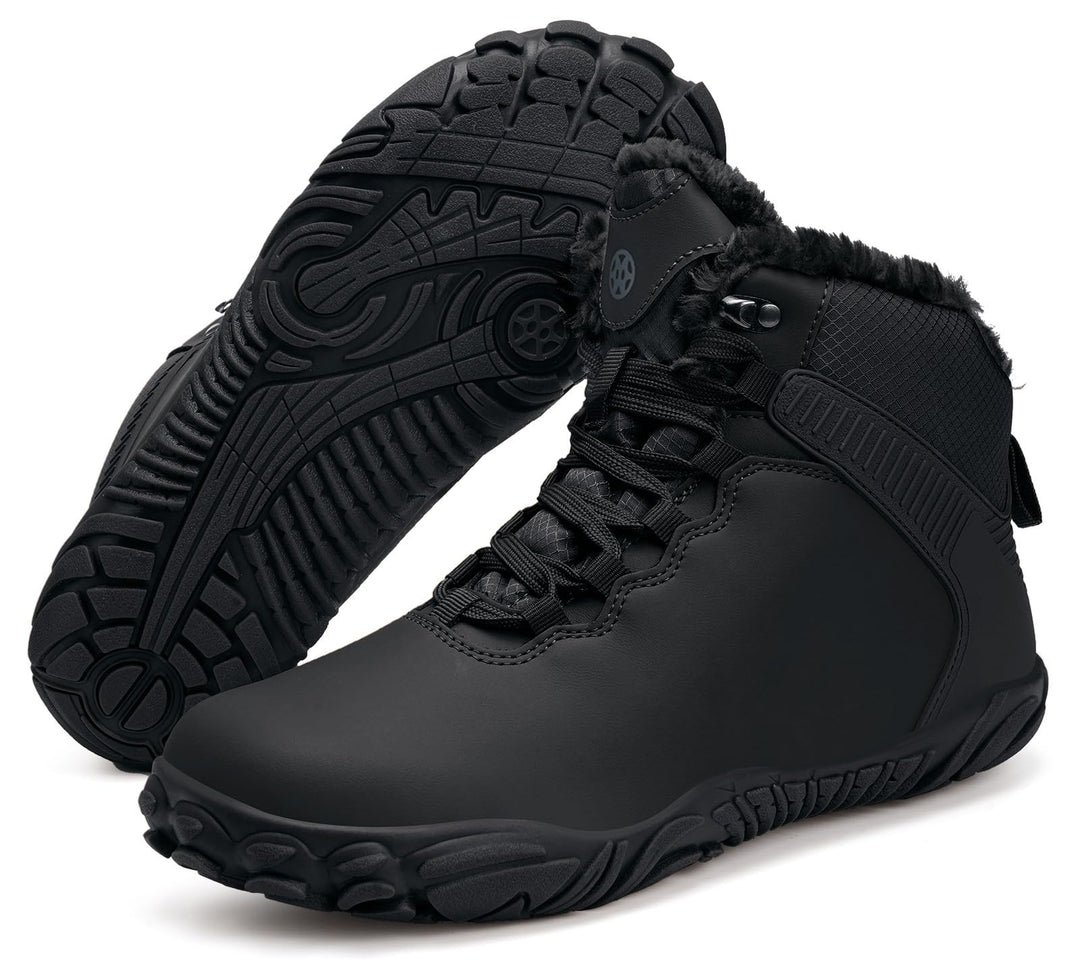 Sisttke Barfussschuhe Herren Damen Winter Gefüttert Wasserdicht Winterschuhe Outdoor rutschfeste Sch