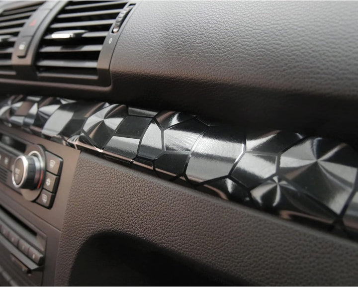 Foliatec Auto Folie Cockpit Design Folie Selbstklebend, Universal, Zuschneidbar, für KFZ, Auto, Schw