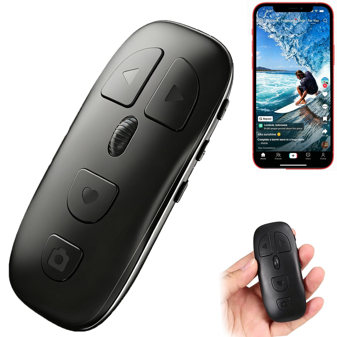 Fernbedienung Scrolling,Bluetooth5.3 Page Turner für Tik Tok,Phone i-Pad, Kabellose Finger-Scroller-