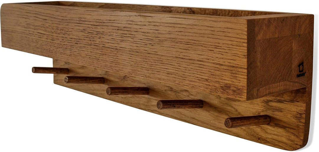Garderobe Porter Regal Wand Flurgarderobe Eiche (50 cm Länge, Räuchereiche) 50 cm Länge Räuchereiche