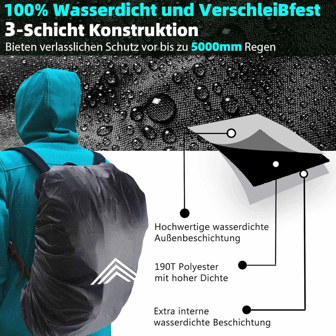 Frelaxy Regenschutz für Rucksäcke Schulranzen(15-90L), Wasserdichter Rucksack Regenhülle Regencape m