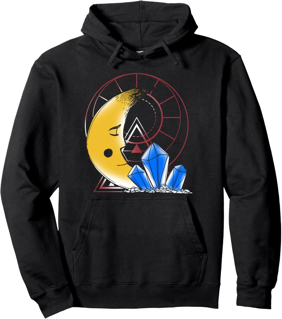 Wahrsager Mond Kristalle Okkultismus Hexerei Okkult Pullover Hoodie