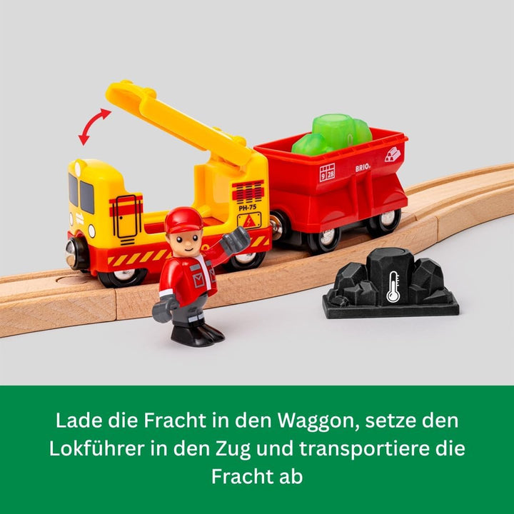 BRIO World - Güterzug-Set mit Farbwechsel - Spielzeug Eisenbahn für Kinder mit Eisenbahn, Wagen, Spi