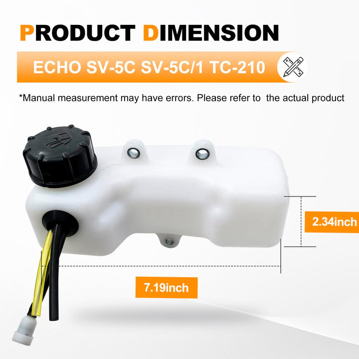 A350000300 Fuel Gas Tank Kit for Echo Fits Mantis with 2-Cycle Engines with 3-Hole Grommet and 3-Fue