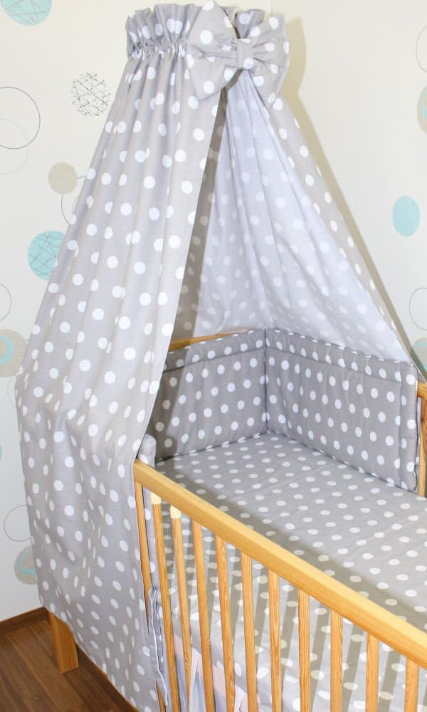 Himmel Vollstoff mit Himmelstange für Baby Kinder Bett Baumwolle Vollstoffhimmel D27, D27
