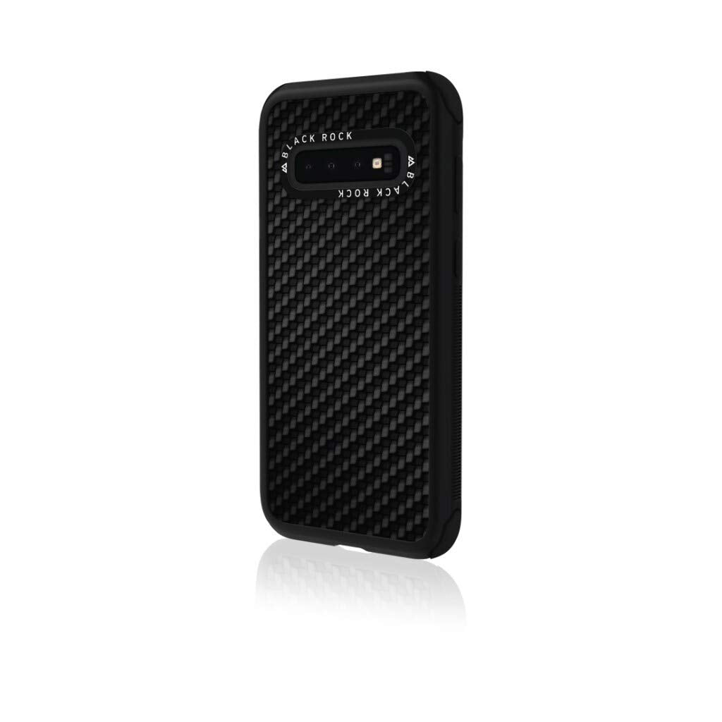 Black Rock - Carbon Hülle Robust Case Real Carbon passend für Samsung Galaxy S10 Plus I Karbon Handy