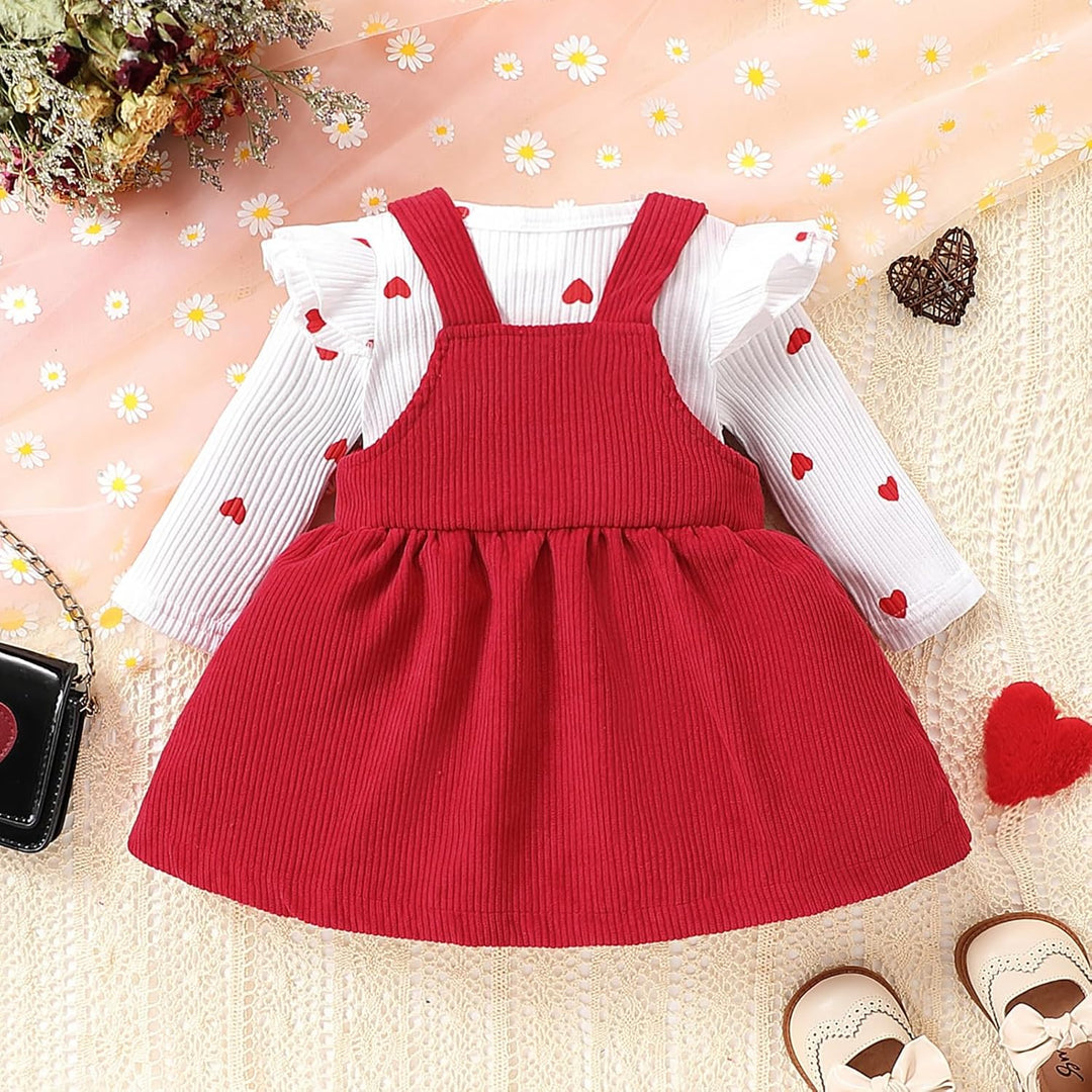 Baby Kleidung Mädchen Baby Valentinstag Outfit Neugeborene Kleidung Babys Strampler Strapse Rock Bek