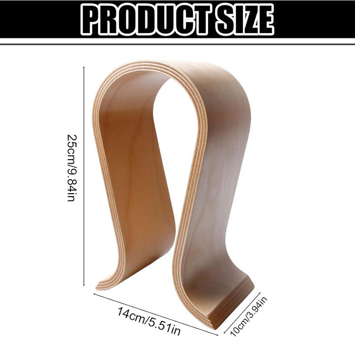 Kopfhörerhalter Aus HolzZ,25CM Kopfhörerhalter HolzZ,Kopfhörer Halter HolzZ Eiche,Kopfhörerständer U