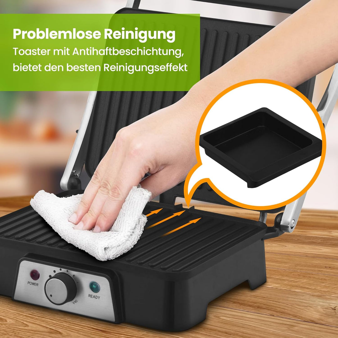 Extralink Smart Life Elektrogrill 2000W, Antihaft-Oberfläche, zweiseitige Beheizung, einstellbare Te