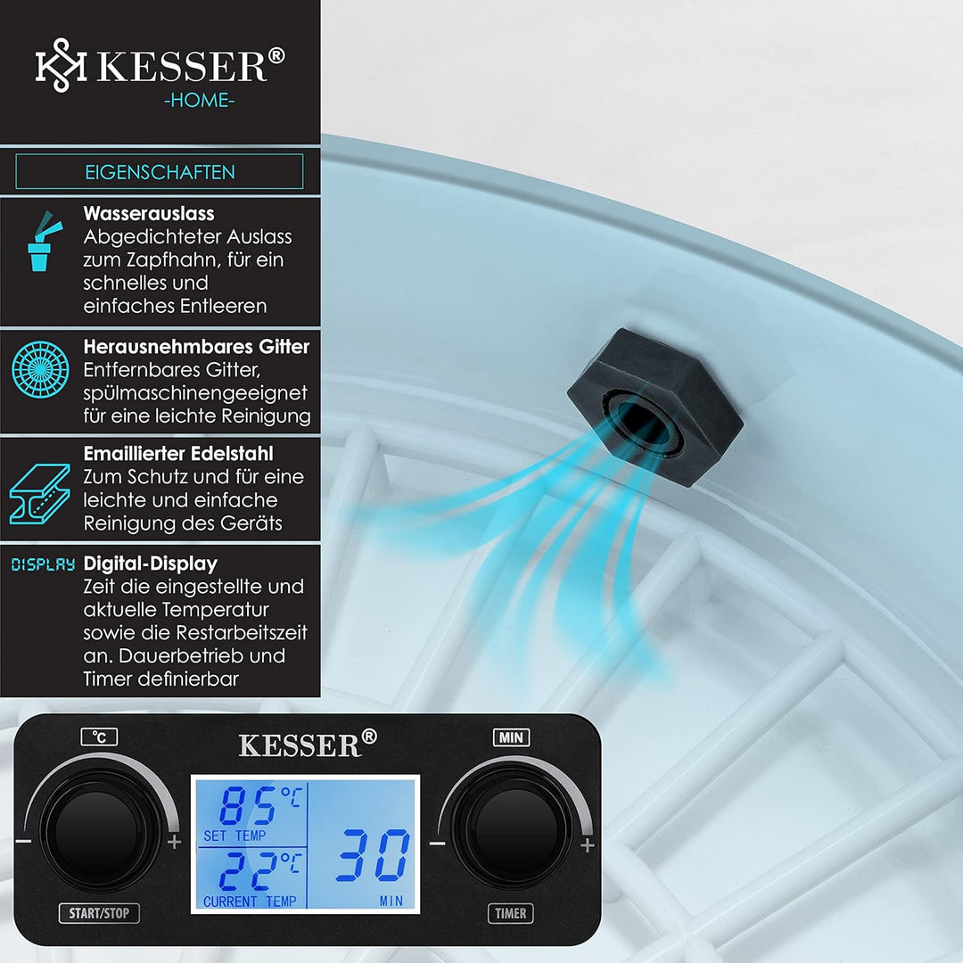 KESSER Einkochautomat 27 Liter Glühweinkocher Glühweinkessel mit Timer 2000 Watt Temperatur von 30-1