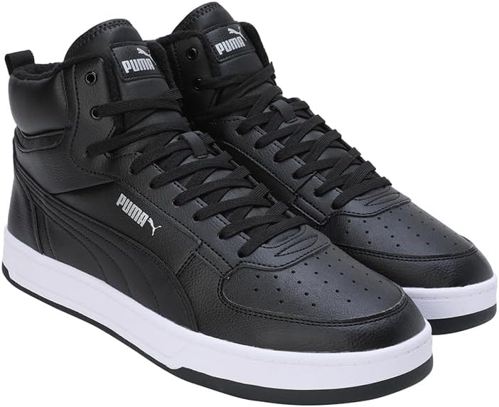 PUMA Unisex Caven 2.0 Mid WTR Sneaker 38.5 EU Puma Black Puma Silver Puma White, 38.5 EU Puma Black