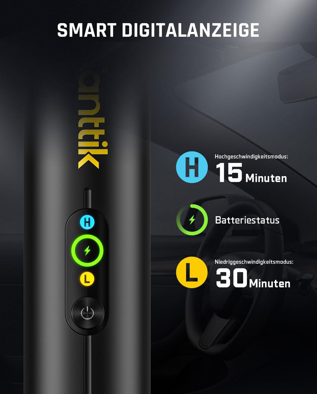 Fanttik Slim V10 Apex Kabelloser 4-in-1 Auto & Mini-Handstaubsauger mit 19000 Pa Saugkraft, Smarter