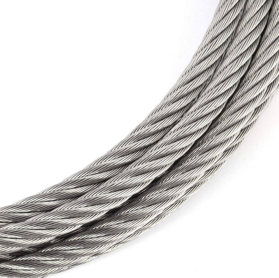 Seiletech.de STAHLSEIL | 3mm | 50m | Edelstahl INOX | 7x7 mittelweich | Drahtseil für Rankhilfe Rost