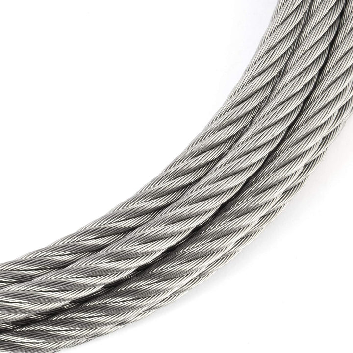 Seiletech.de STAHLSEIL | 3mm | 50m | Edelstahl INOX | 7x7 mittelweich | Drahtseil für Rankhilfe Rost