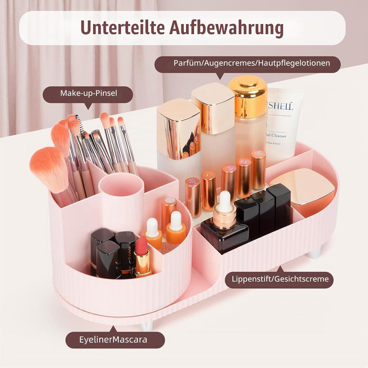 Make Up Kosmetik Organizer, 360° Drehbarer Beauty Organizer, Multifunktionale Kosmetikaufbewahrung f