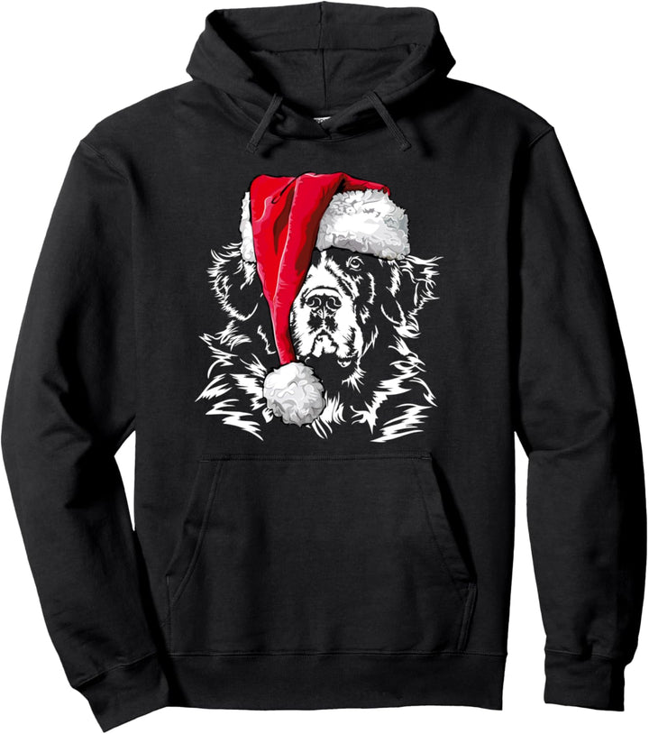 Lustiger Landseer Weihnachtsmann Weihnachten Hunde Pullover Hoodie