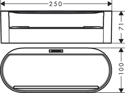 hansgrohe WallStrois - Ablagekorb, Duschablage, Duschkorb ohne bohren, Badezimmer Zubehör, Bad Acces