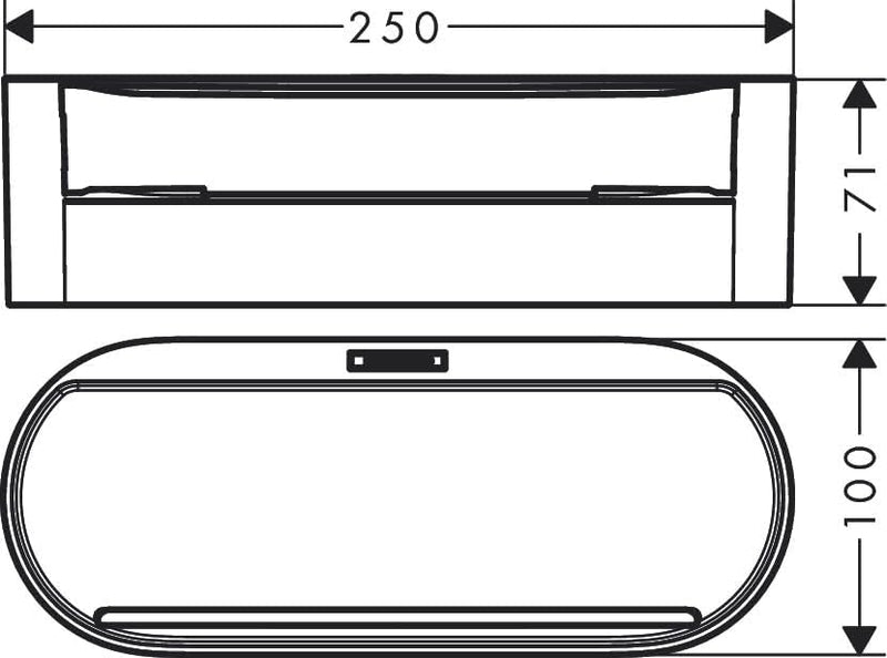 hansgrohe WallStrois - Ablagekorb, Duschablage, Duschkorb ohne bohren, Badezimmer Zubehör, Bad Acces