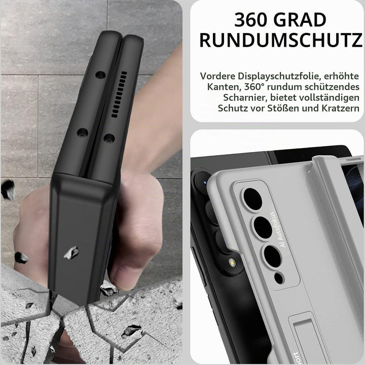 Miimall Kompatibel mit Samsung Galaxy Z Fold 4 Hülle mit Displayschutz Anti-Peeping+Magnetischer Sch