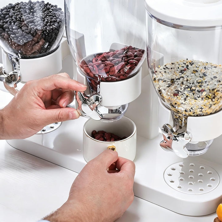 FARYODI Cereal Dispenser Countertop 2L, Lebensmittelspender aus Kunststoff,Cereal Dispenser & Cornfl