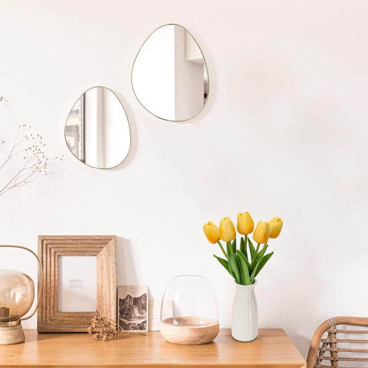 Kunstblumen Künstliche Tulpen Blumen Wie Echt Real Touch Tulpen, Höhe 30 cm, mit Vase aus Keramik, D