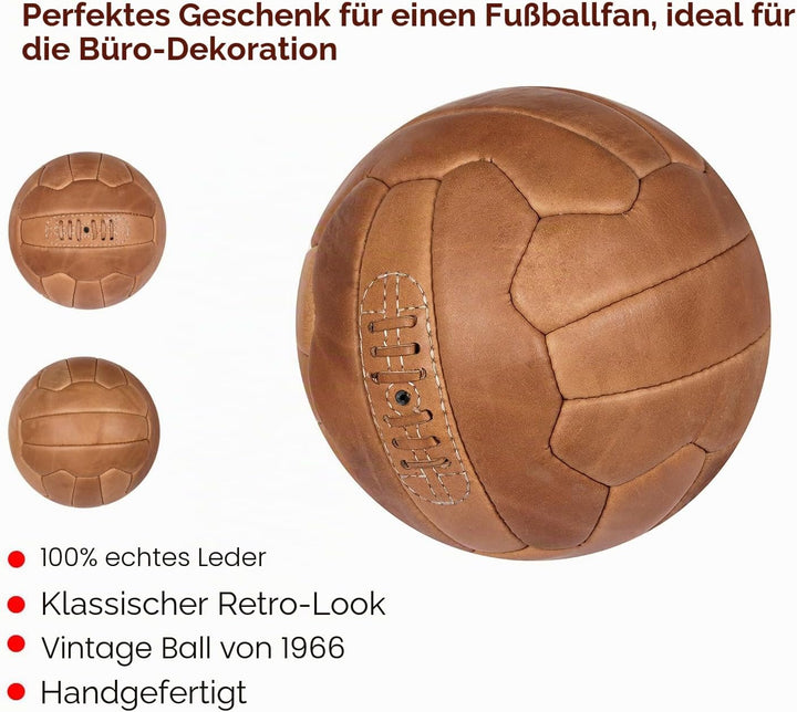 FNine Fussball Vintage Antik Leder Fussball