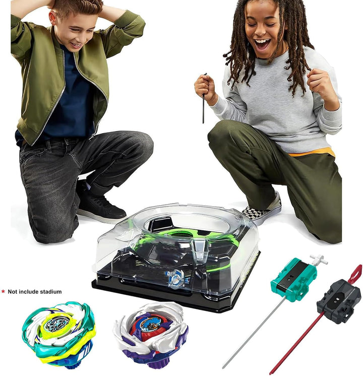 Metal X Kampfkreisel Bundle CX01/02 Spinning Top-Spielzeuge mit 2 Launchern