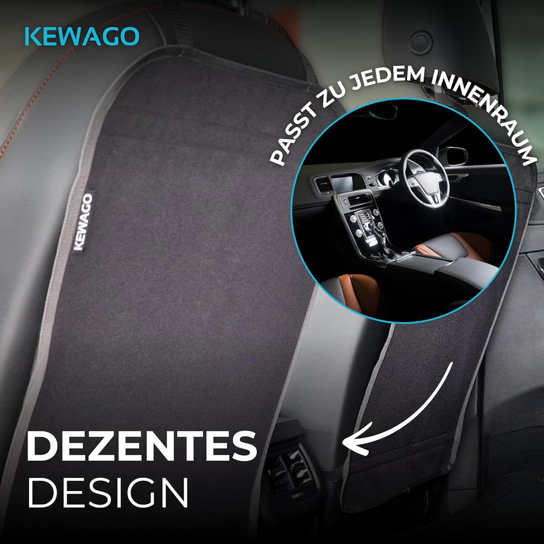 Kewago Rückenlehnenschutz Auto Kinder, Sitzschoner Auto Rückenlehne für die Rückseite der Vordersitz