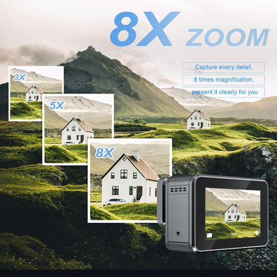 Xilecam Dual Screen Action Cam 5K 2,2Zoll Hoher Definition Touchscreen Unterwasserkamera WiFi /2.4G