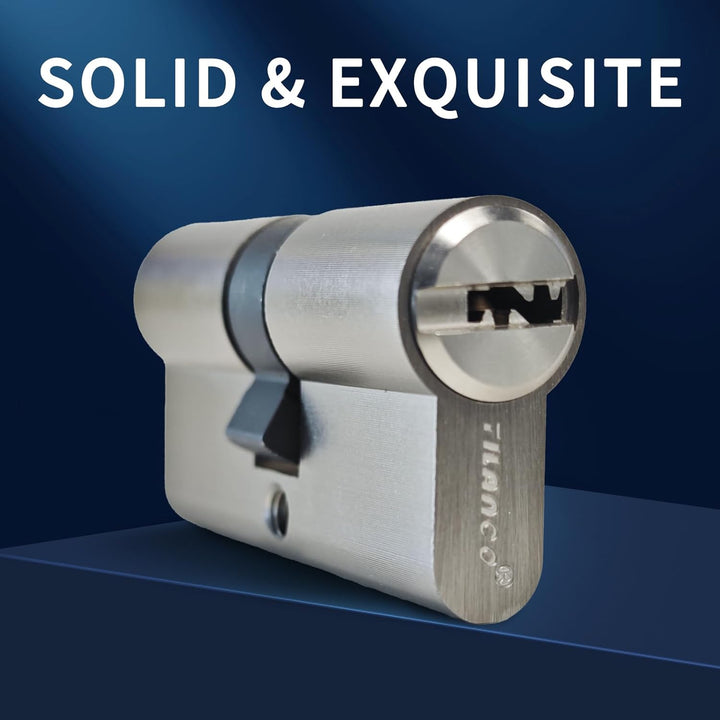 Massiver Schliesszylinder 30/30 Zylinderschloss Messing mit 5 Schlüssel - Länge: 60 mm, A:30 B:30 -