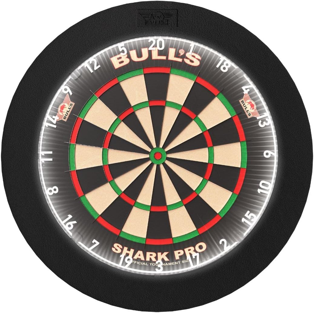 Bull's Lumo Surround Dartboard Beleuchtungssystem - 360° LED-Beleuchtung & Wand-Schutz - Kompakt, La