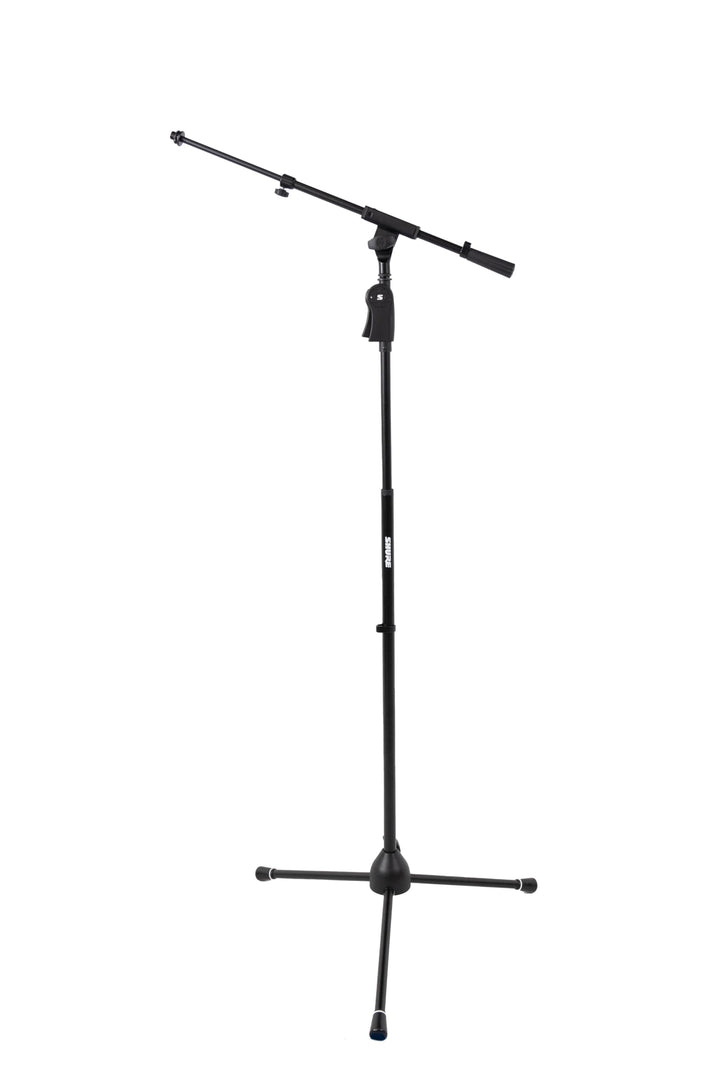 Shure by Gator Höhenverstellbarer Deluxe-Mikrofonständer mit Dreibein-Sockel und Teleskop-Galgenarm,