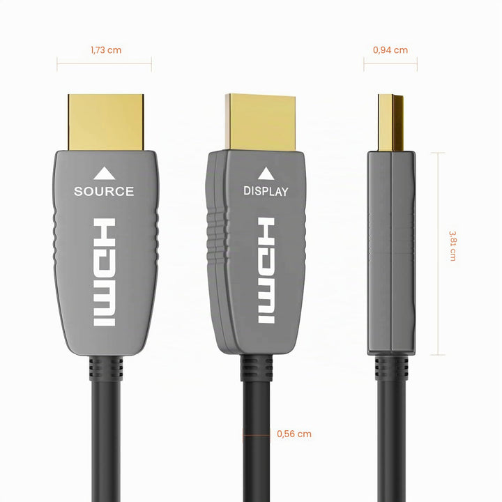 RUIPRO 8K HDMI Glasfaserkabel 2.1 12m, 48Gbps, 8K@60Hz, 4K@120Hz, Dynamic HDR, eARC, HDCP 2.2/2.3, k