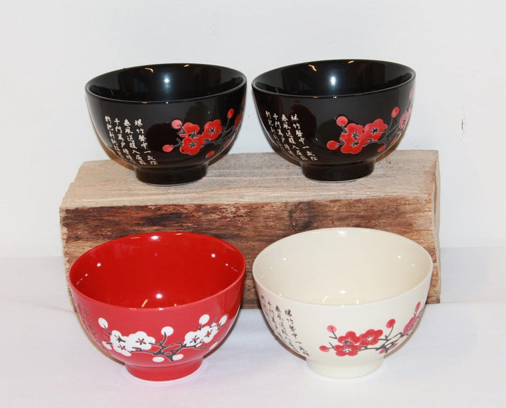 Reisschale Guangzhou Dessert Porzellanschale Suppenschale Servierschale aus Porzellan im 4 er Set 02