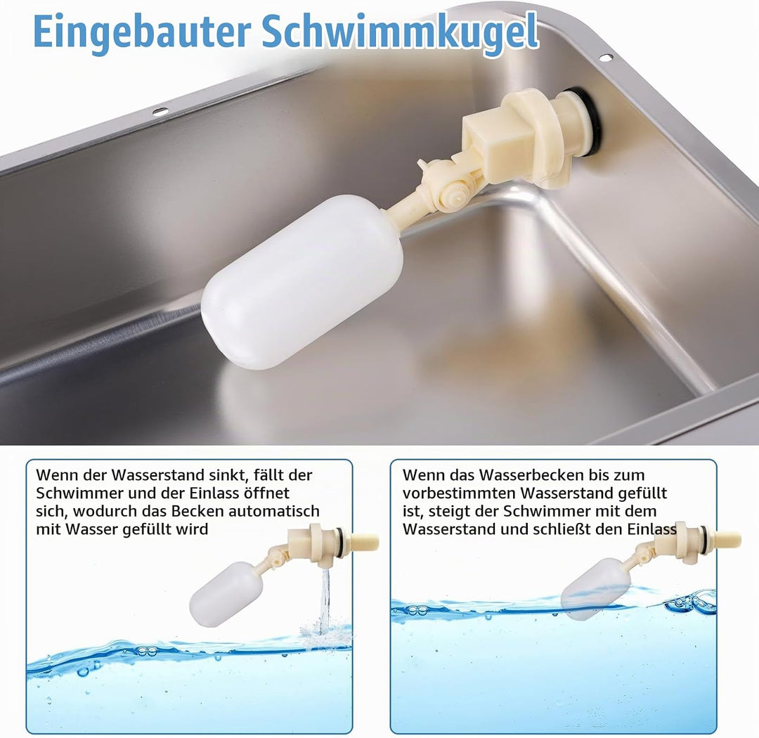 Automatischer Hundewasserspender, 11L Edelstahlnapf für Grosse Hunde, Selbstfüllender Automatischer