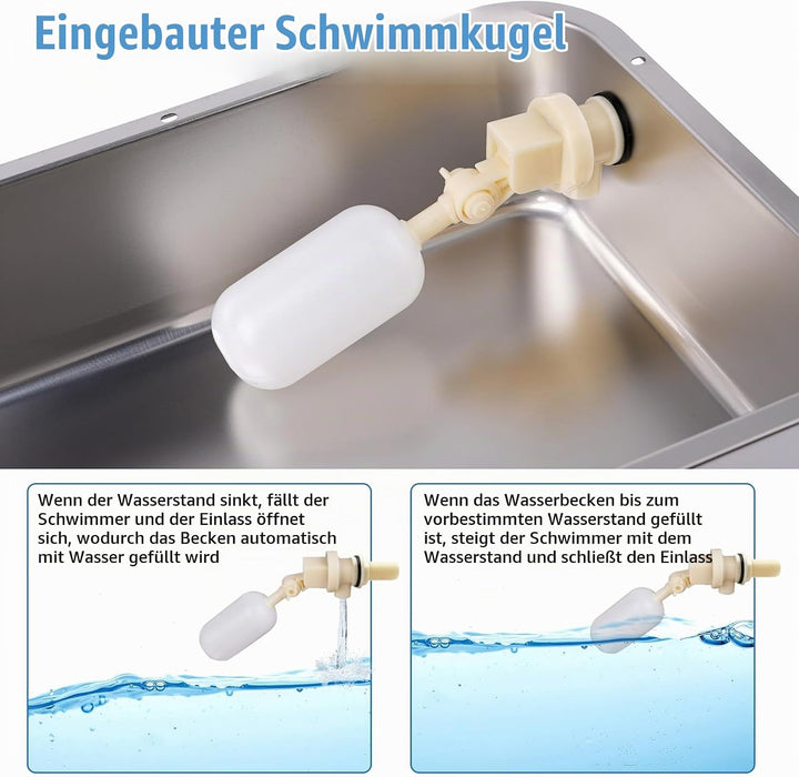 Automatischer Hundewasserspender, 11L Edelstahlnapf für Grosse Hunde, Selbstfüllender Automatischer