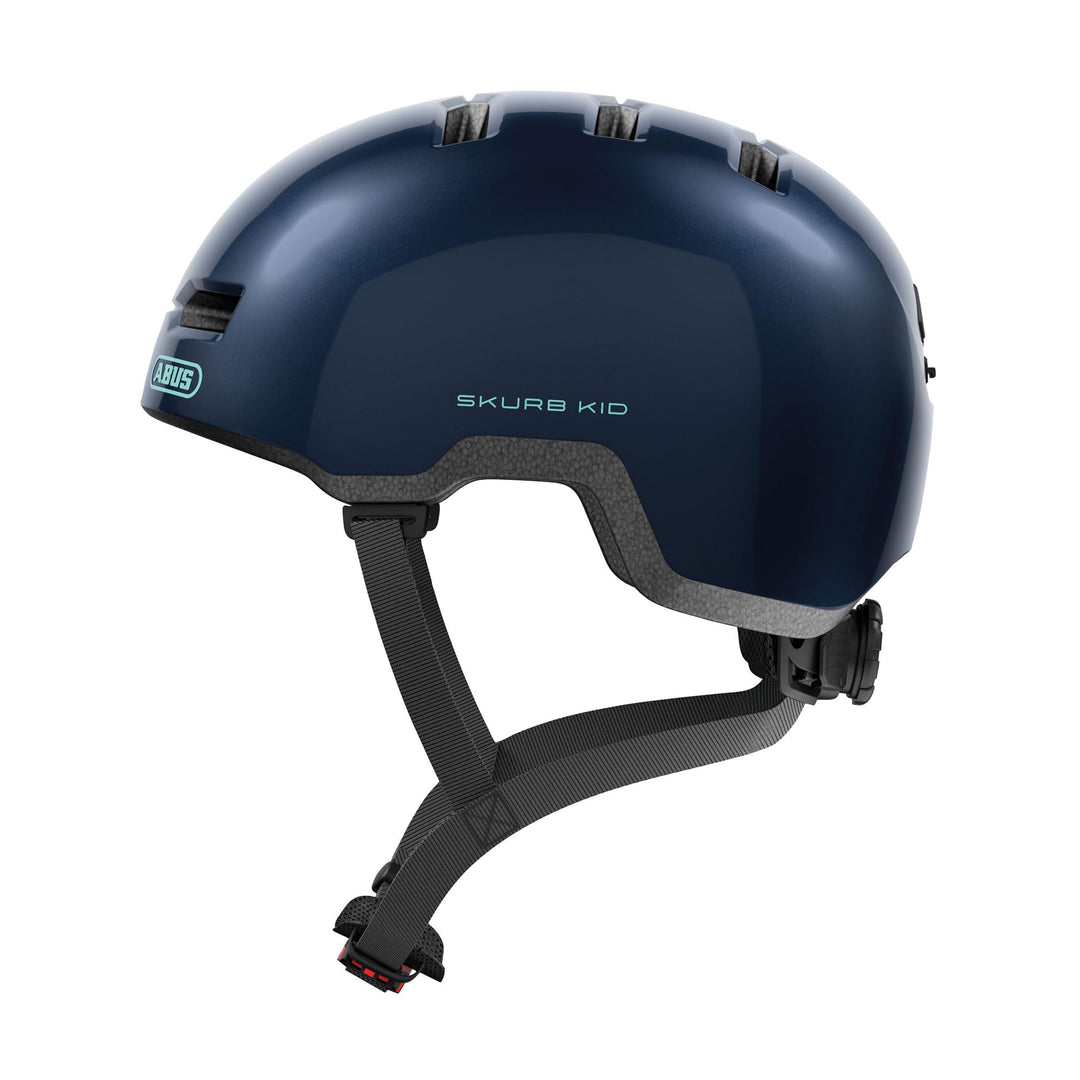 ABUS Kinderhelm Skurb Kid - robuster Fahrradhelm im Skater-Look mit Platz für einen Zopf und vielfäl