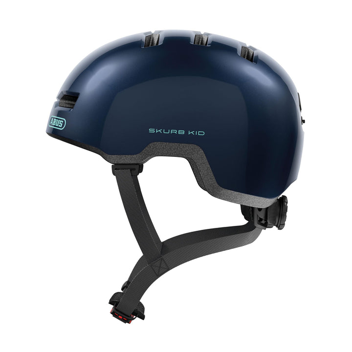 ABUS Kinderhelm Skurb Kid - robuster Fahrradhelm im Skater-Look mit Platz für einen Zopf und vielfäl