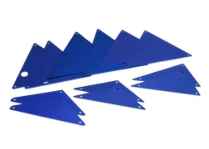 Traxxas 8434X Rohrrahmen-Chassis Innen-Panle-Set Alu blau UDR