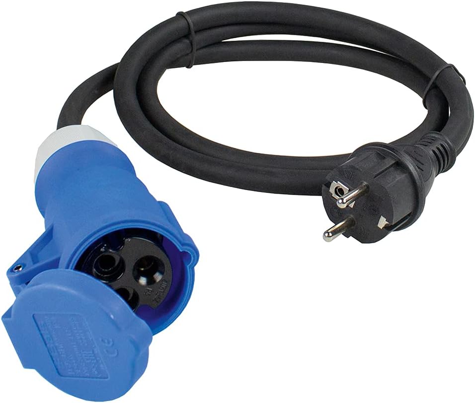 as - Schwabe Camping CEE-Caravan-Einspeisungsstecker, Reinweiss I 60484 &amp; Camping CEE-Adapterleitung