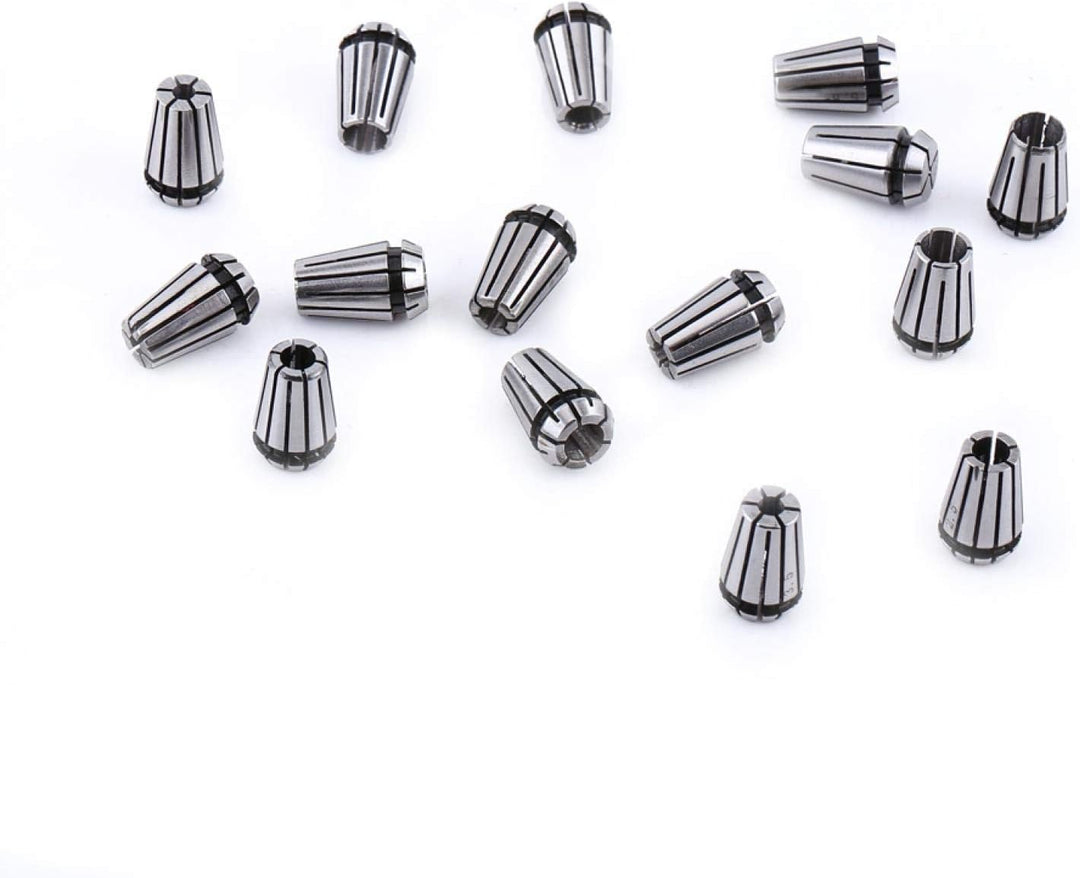 PUSOKEI ER11 Spannzangensatz, 15 Stück ER11 Federzangensatz für CNC-Gravur Fräsdrehmaschine 1 mm - 7